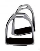 Akcesoria jeździeckie - Pfiff Strzemiona niklowane z wkładkami 9,5cm - 101768 - miniaturka - grafika 1