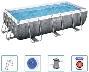 Bestway Lumarko Basen Power Steel z akcesoriami, 404x201x100 cm 92837 VidaXL - Baseny ogrodowe - miniaturka - grafika 2