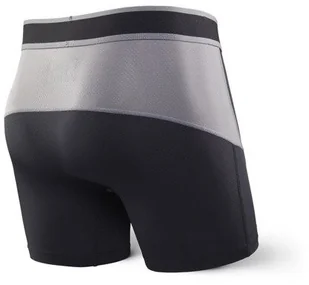 SAXX SAXX bokserki do biegania KINETIC BOXER czarno-szare - Bielizna sportowa męska - miniaturka - grafika 2