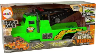 Import LEANToys Auto Ciężarówka Holownik Pomoc Drogowa 1:10 Lina Zielona LT-9850-0 - Samochody i pojazdy dla dzieci - miniaturka - grafika 6