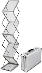 Stojak na ulotki A4 Z-SHAPE z kufrem - Systemy ekspozycyjne i znaki informacyjne - miniaturka - grafika 6