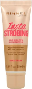 Rimmel Rimmel Insta Strobing Rozświetlacz w Płynie Gold Glow RIM-8591 - Rozświetlacze do twarzy i ciała - miniaturka - grafika 4