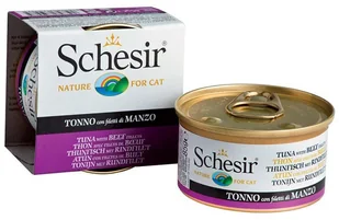 Schesir Tuńczyk z wołowiną w galaretce 12x85g - Mokra karma dla kotów - miniaturka - grafika 7