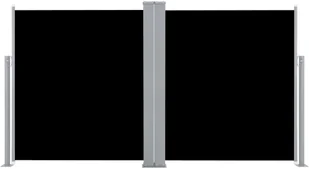 vidaXL vidaXL Parawan rozsuwany 160x600 cm Czarny - Markizy - miniaturka - grafika 4