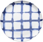 Talerze - Nuova Cer R2S Talerz płytki w kratę 21 cm R2S Indigo biały 1709 INDI - miniaturka - grafika 1