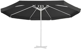 vidaXL Pokrycie do parasola ogrodowego czarne 500 cm 312544 - Pozostałe meble ogrodowe - miniaturka - grafika 3