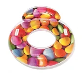 Materace dmuchane i koła do pływania - Bestway Materac Koło Cukierki 117 x 118 cm 43186 - miniaturka - grafika 1