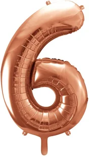 PartyDeco Balon foliowy, cyfra 6, złoty, 86 cm - Balony i akcesoria - miniaturka - grafika 6
