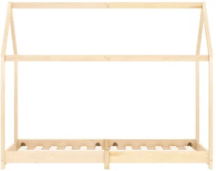 vidaXL Rama łóżka dziecięcego, lite drewno sosnowe, 90 x 200 cm vidaXL - Łóżka dla dzieci i młodzieży - miniaturka - grafika 4