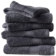 Ręczniki - De Witte Lietaer De Witte lietaer 194843 zestaw ręczników 6-częściowy, bawełna, ciemny szary, 100 x 50 cm 194843 - miniaturka - grafika 1