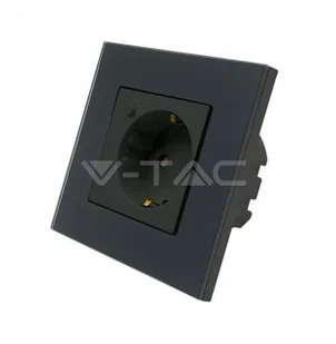 v-tac Gniazdo Szklane WiFi V-TAC Czarne Amazon Alexa, Google Home, Nest VT-5134 - Systemy inteligentnych domów - miniaturka - grafika 3