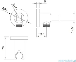 Omnires Y podtynkowy zestaw prysznicowy czarno/złoty SYSY18BLGL | - Zestawy prysznicowe - miniaturka - grafika 3