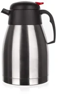 Termosy - BANQUET Banquet stal nierdzewna do kawy Dekanter 1.4L z podwójną ścianą, srebrna/czarna, 14.5 x 14.5 x 24 cm A12089 - miniaturka - grafika 1