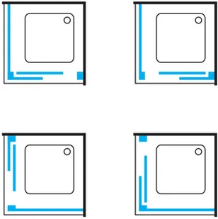 Omnires BR1180 CR TR Bronxkabina prostokątna drzwi przesuwne 110x80cm chrom/transp chrom &amp transparentny - Kabiny prysznicowe - miniaturka - grafika 2