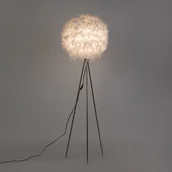 Lampy stojące - QAZQA Romantyczna lampa stojąca biała - Pióro - miniaturka - grafika 1
