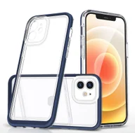 Etui i futerały do telefonów - Hurtel Clear 3in1 etui do iPhone 12 żelowy pokrowiec z ramką niebieski - miniaturka - grafika 1