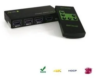 Techly Przełącznik HDMI 3/1 z pilotem, 4K2K UHD 3D, czarny 309913 - Adaptery i przejściówki - miniaturka - grafika 3