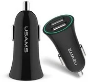 Usams Car Charger 2x USB 2.1A Trumpet czarny (21CHGC01) - Ładowarki samochodowe - miniaturka - grafika 4