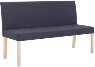 vidaXL Ławka, 139,5 cm, ciemnoszara, poliester vidaXL - Ławki do przedpokoju - miniaturka - grafika 2