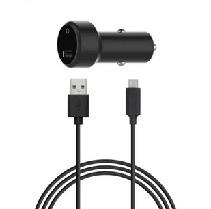 Xqisit Car Charger 2,4A USB-microUSB czarny 31527 - Ładowarki samochodowe - miniaturka - grafika 2