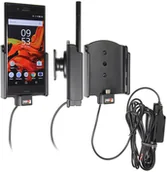 Uchwyty samochodowe do telefonów - Brodit AB Uchwyt do Sony Xperia XZ z wbudowaną ładowarką samochodową do profesjonalnego montażu 527933 - miniaturka - grafika 1