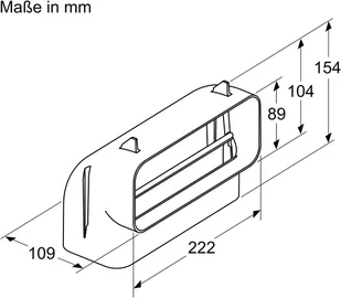 Bosch 90° Kanał płaski pionowy mały promień) Bosch do płyty Bosch PVQ711F15E) HEZ9VDSB3 - Akcesoria do wentylacji i klimatyzacji - miniaturka - grafika 2