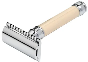 EDWIN JAGGER EDWIN JAGGER Maszynka na Żyletki z Polerowaną Rączką Ecru + 1 Żyletka Feather - Maszynki do golenia i wkłady - miniaturka - grafika 2