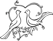 Scrapbooking - Aladine Stempel, gołębie w Sercu - miniaturka - grafika 1