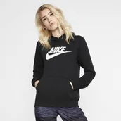 Bluzy sportowe damskie - Nike Damska dzianinowa bluza z kapturem Sportswear Essential - Czerń BV4126-010 - miniaturka - grafika 1