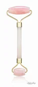 Rollery do masażu - Lashbrow LashBrow - Akrylowy roller / masażer do twarzy - Różowy kwarc Premium + SILIKONOWY POKROWIEC - miniaturka - grafika 1