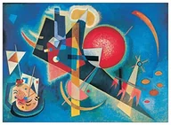 Dekoracje domu - Artopweb Panele Kandinsky  w kolorze niebieskim (69 x 50 cm) EC16074 - miniaturka - grafika 1