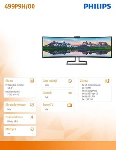 Philips 499P9H/00 - Monitory Philips 499P9H/00 - Monitory - miniaturka - grafika 8