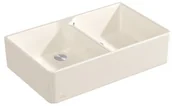 Zlewozmywaki - Villeroy & Boch Villeroy&Boch Sink Unit 90x Zlewozmywak ceramiczny 2-komorowy CeramicPlus 90x55 cm podblatowy bez ociekacza kremowy Crema 639001KR - miniaturka - grafika 1