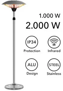TROTEC Designerski stojący promiennik ciepła IRS 2020 - Ogrzewanie przenośne - miniaturka - grafika 3