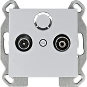 Gniazdka elektryczne - Hager LUMINA-INTENSE-PASSION-Gniazdo-RTV-końcowe-srebrny WL3012 - miniaturka - grafika 1