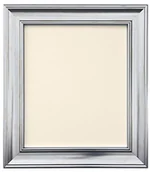 Ramki na zdjęcia - NA FRAMES BY POST FRAMES BY POST Scandi postarzana srebrna ramka zdjęcia z podkładką w kolorze kości słoniowej 45 x 30 cm VB00PUQKJTG - miniaturka - grafika 1