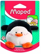 Markery do tablic - Maped pluszowe zwierzę gąbka do stołowe "pingwin", czarno-biały 586110 - miniaturka - grafika 1