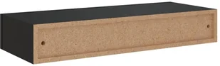 VidaXL Lumarko Półki ścienne z szufladą, 2 szt., czarne, 60x23,5x10 cm, MDF 330258 VidaXL - Półki do salonu - miniaturka - grafika 7