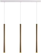 Lampy sufitowe - Amplex LAMPA wisząca AKADI 0143 metalowa OPRAWA zwis na listwie tuby białe złote 0143 - miniaturka - grafika 1