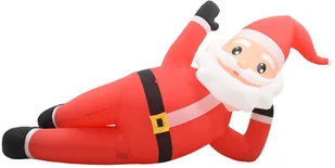 vidaXL Nadmuchiwany Święty Mikołaj z LED, IP44, czerwony, 360 cm, XXL - Oświetlenie świąteczne - miniaturka - grafika 5