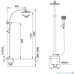 Blue Water Toronto zestaw kabinowo-prysznicowy czarny mat TOR-ZKPN.400CM | - Baterie umywalkowe - miniaturka - grafika 2