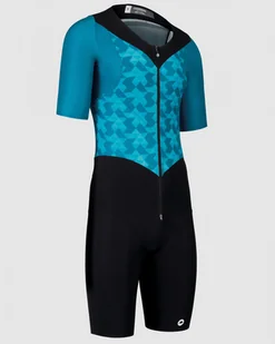 ASSOS ASSOS Strój triathlonowy męski TRIATOR SS SPEEDSUIT Adamant Blue - Bielizna sportowa męska - miniaturka - grafika 4
