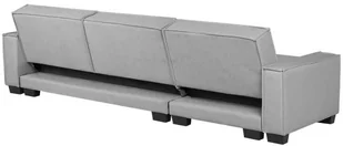 Beliani Sofa narożna prawostronna z funkcją spania jasnoszara ROMEDAL - Narożniki - miniaturka - grafika 6