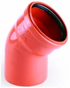 Łączniki, trójniki, kształtki - Pipelife Kolano kanalizacyjne 45° 160 mm pomarańczowe 3496100269 - miniaturka - grafika 1