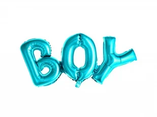 PartyDeco Balon foliowy "BOY", 26", niebieski, shp - Baby shower i roczek - miniaturka - grafika 3