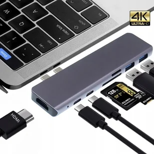 Adapter 7w1 Hub Usb-c Hdmi 4K Sd Macbook Pro / Air - Złącza, przejściówki, adaptery - miniaturka - grafika 20