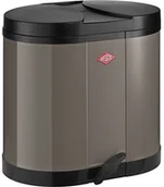 Kosze na śmieci - Wesco pojemnik ze standardem Oeko-2 X 10 litrów, ze stali nierdzewnej, szary, jeden rozmiar 170 611-57 - miniaturka - grafika 1