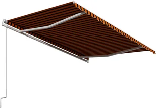 vidaXL Automatycznie zwijana markiza, 400x300 cm, pomarańczowo-brązowa vidaXL - Markizy - miniaturka - grafika 3