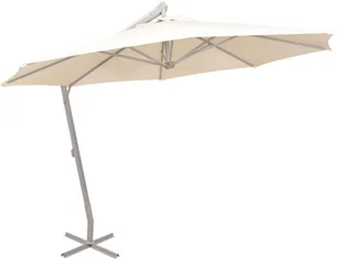 vidaXL Parasol ogrodowy, wiszący, 350 cm, słupek aluminiowy, piaskowy - Parasole ogrodowe - miniaturka - grafika 10