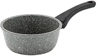 Patelnie - Barazzoni monolitycznych wygląd kamienia garnków z 1 uchwyt o długości, dno z aluminium z powłoką marmotech, nadaje się do kuchenek indukcyjnych, średnica 16 cm, Made in Italy, kolor szary 85511001689 - miniaturka - grafika 1
